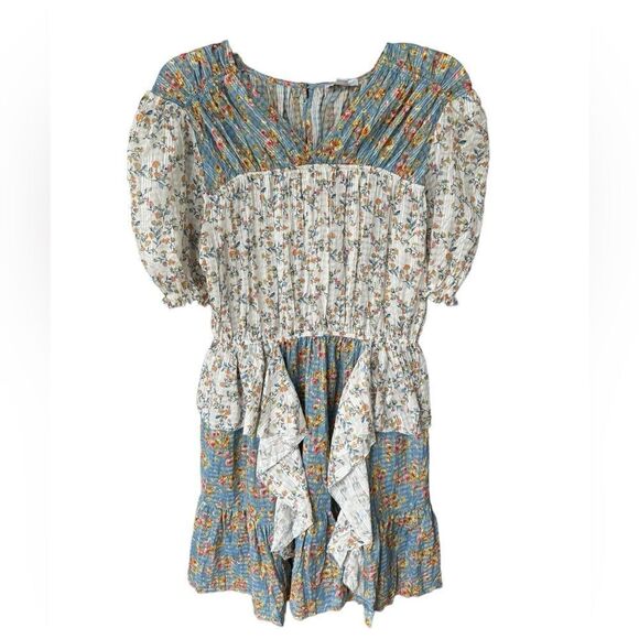 Current Air Anthropologie Ruffle Ditsy Floral Dress Size S - Picture 2 of 6
